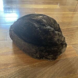 Women's Brown and Red Hat